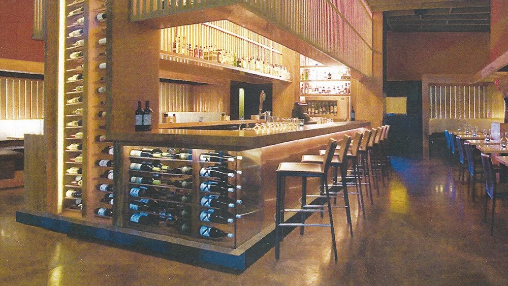 Split Martini and Wine interior restaurant painting